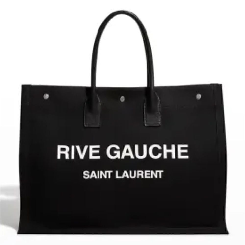 Saint Laurent Rive Gauche black and white tote bag purse brand new never used! - Picture 4 of 16